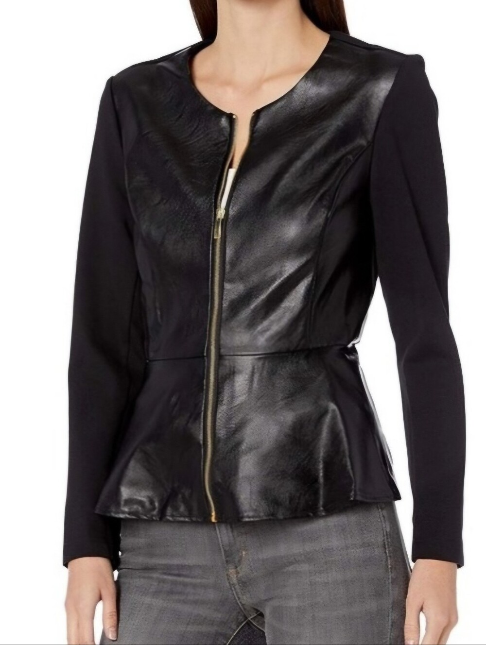 Nanette Lepore Black Vegan Leathet Jacket Medium- Nanette